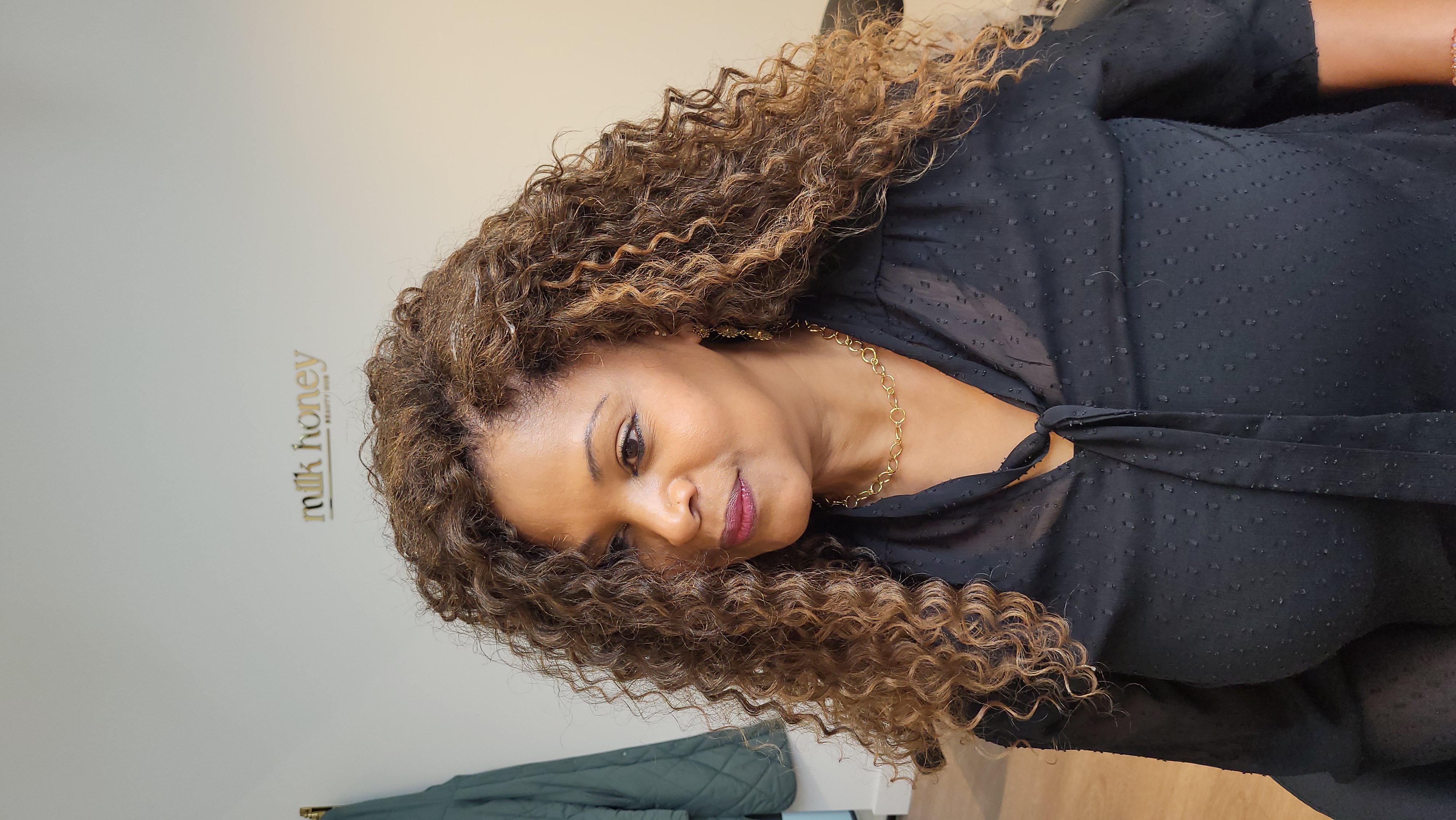 Invisible crochet curls